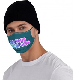 Custom Face Masks with Your Logo Image Photo Name for Sport,Outdoor and Travel Blue Green $6.72 Balaclavas