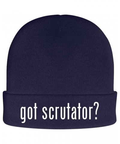 got Scrutator? - Soft Adult Beanie Cap Navy $19.12 Skullies & Beanies