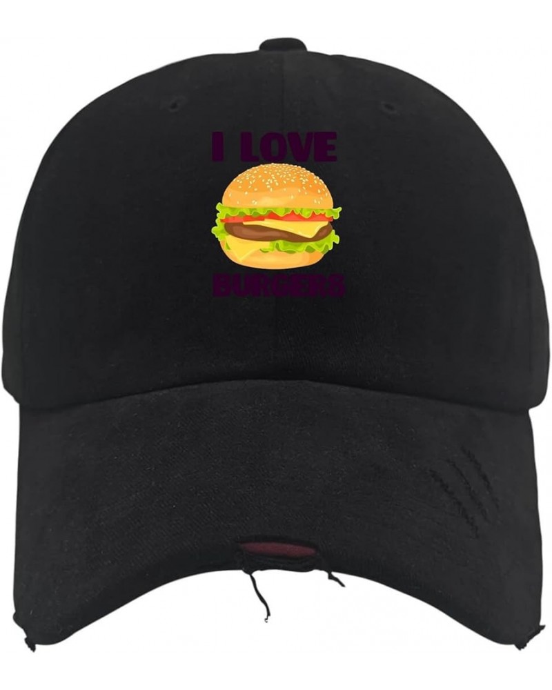 Hats for Women Fashionable Hamburger Lids Hat for Women Sports Cap Breathable in Crust We Trust Sun Cap Allblack $8.39 Visors