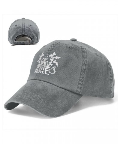 Fire Anime Force Hat Cap Fashion Pattern Printed Adjustable Baseball Caps Washed Denim Trucker Hat Casquette Black Gray $9.72...