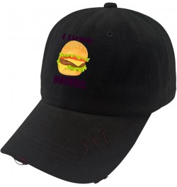 Hats for Women Fashionable Hamburger Lids Hat for Women Sports Cap Breathable in Crust We Trust Sun Cap Allblack $8.39 Visors