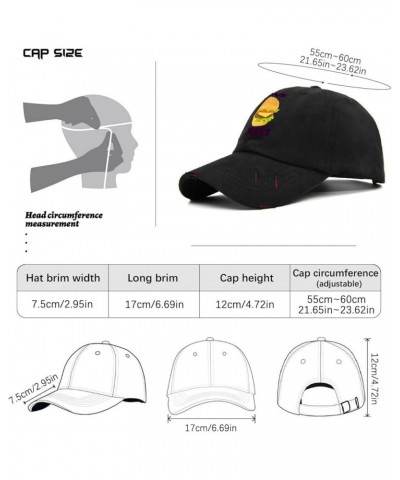 Hats for Women Fashionable Hamburger Lids Hat for Women Sports Cap Breathable in Crust We Trust Sun Cap Allblack $8.39 Visors