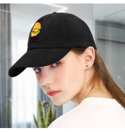 Hats for Women Fashionable Hamburger Lids Hat for Women Sports Cap Breathable in Crust We Trust Sun Cap Allblack $8.39 Visors