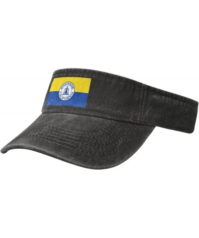 Flag of Riverside, California Sun Visor Hats for Women Men Sun Hat Cotton Golf Hat Vintage Baseball Cap Black $14.29 Sun Hats