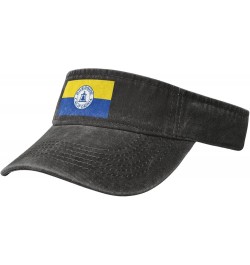 Flag of Riverside, California Sun Visor Hats for Women Men Sun Hat Cotton Golf Hat Vintage Baseball Cap Black $14.29 Sun Hats