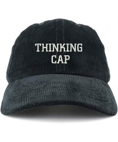 Thinking Cap Washed Corduroy Unstructured Baseball Cap Black $12.00 Baseball Caps