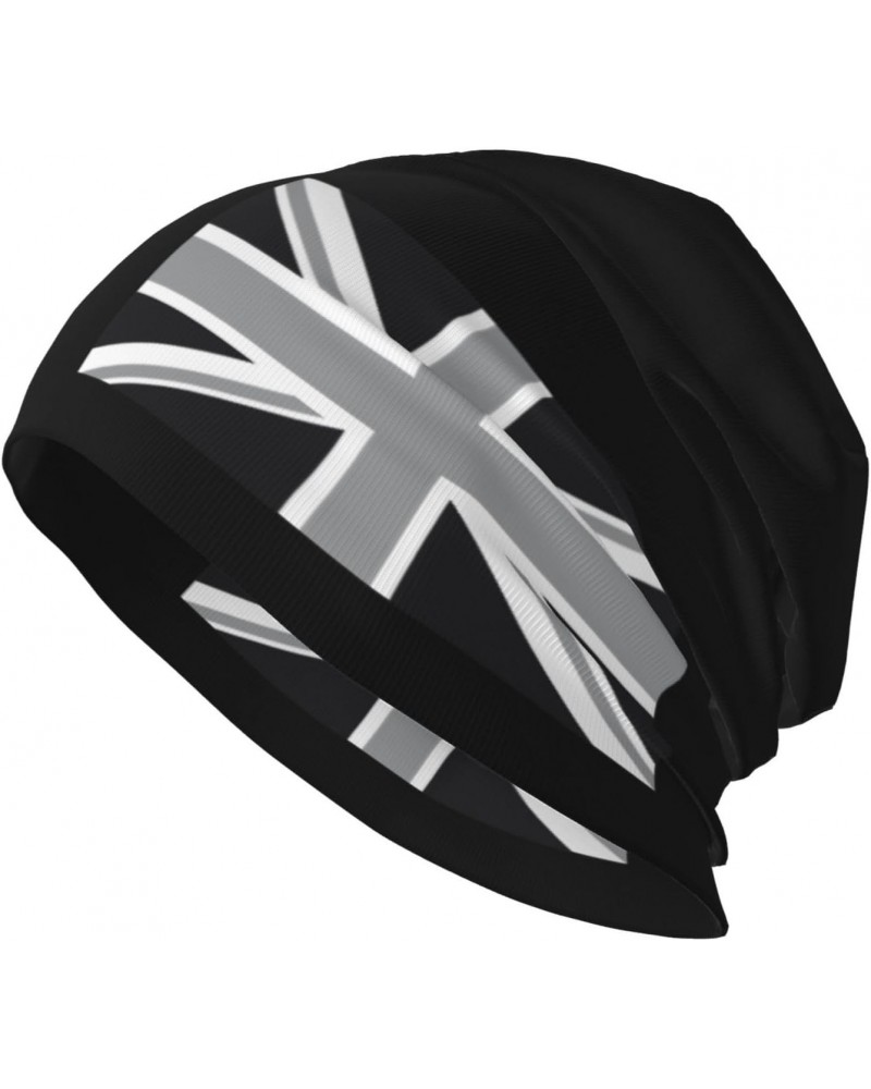 National Flag of The United Kingdom UK Aka Union Jack in Black and White Beanie Hat for Men Knit Skull Cap $10.90 Skullies & ...