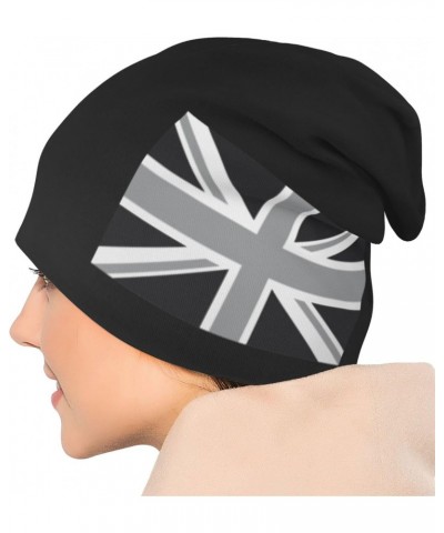 National Flag of The United Kingdom UK Aka Union Jack in Black and White Beanie Hat for Men Knit Skull Cap $10.90 Skullies & ...