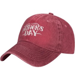 Happy Father's Day Cowboy Hat Adjustable Classic Vintage Baseball Cap for Men Women Black Red $14.27 Cowboy Hats