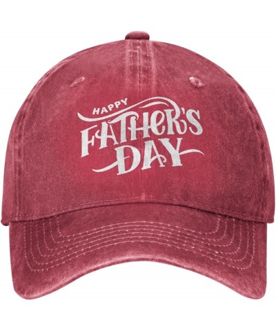 Happy Father's Day Cowboy Hat Adjustable Classic Vintage Baseball Cap for Men Women Black Red $14.27 Cowboy Hats