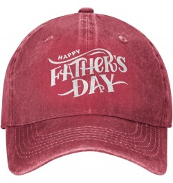 Happy Father's Day Cowboy Hat Adjustable Classic Vintage Baseball Cap for Men Women Black Red $14.27 Cowboy Hats