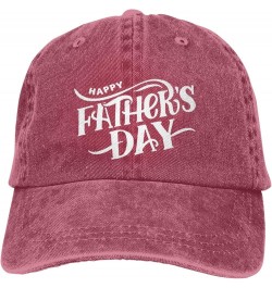 Happy Father's Day Cowboy Hat Adjustable Classic Vintage Baseball Cap for Men Women Black Red $14.27 Cowboy Hats