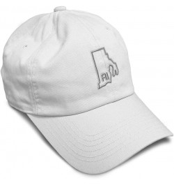 Soft Baseball Cap Rhode Island State Map Ri Embroidery Names Cotton Dad Hats for Men & Women White Design Only $16.23 Basebal...