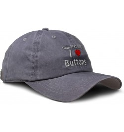 Custom Soft Washed Baseball Cap I (Love) Buttons Red Heart Hobbies Lovers Cotton Grey Personalized Text Here $16.81 Baseball ...