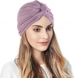 Chemo Headwear Turbans for Women Long Hair Head Scarf Headwraps Cancer Hats Purple $6.53 Skullies & Beanies