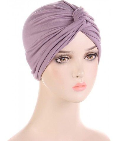 Chemo Headwear Turbans for Women Long Hair Head Scarf Headwraps Cancer Hats Purple $6.53 Skullies & Beanies