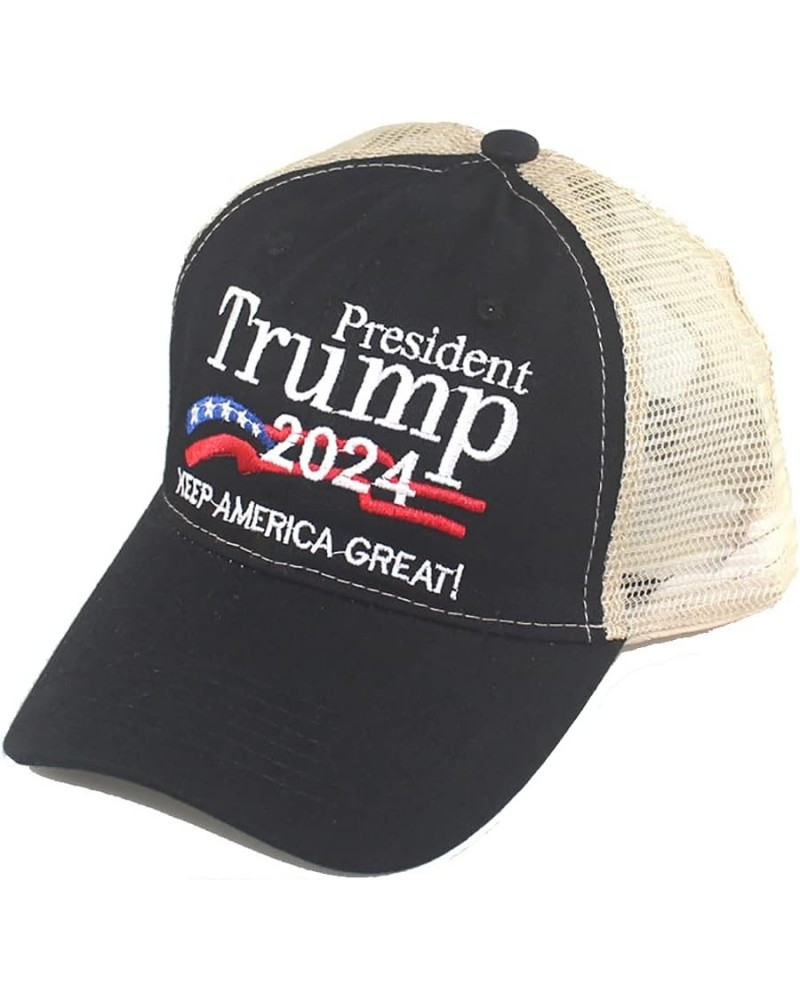 President Trump 2024 Hat Keep America Great Again Embroidered MAGA USA Bucket Baseball Cap Trump Hat Black-3 $7.00 Baseball Caps