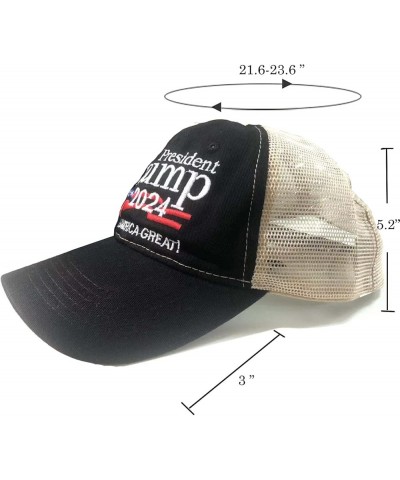 President Trump 2024 Hat Keep America Great Again Embroidered MAGA USA Bucket Baseball Cap Trump Hat Black-3 $7.00 Baseball Caps