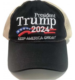 President Trump 2024 Hat Keep America Great Again Embroidered MAGA USA Bucket Baseball Cap Trump Hat Black-3 $7.00 Baseball Caps