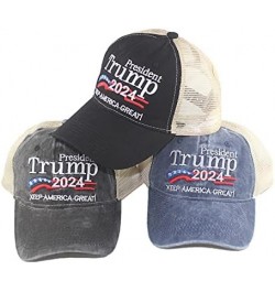 President Trump 2024 Hat Keep America Great Again Embroidered MAGA USA Bucket Baseball Cap Trump Hat Black-3 $7.00 Baseball Caps