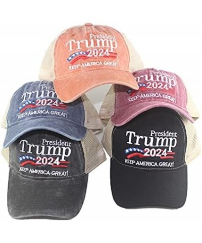 President Trump 2024 Hat Keep America Great Again Embroidered MAGA USA Bucket Baseball Cap Trump Hat Black-3 $7.00 Baseball Caps