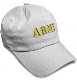 Custom Soft Baseball Cap Army Embroidery Army Respect Twill Cotton Embroidered Dad Hats for Men & Women White Design Only $13...