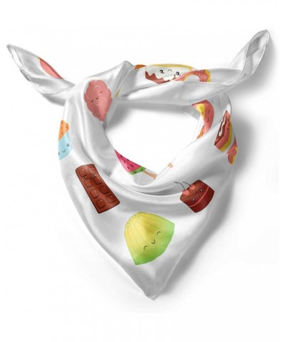 Food Head Scarf, Dessert Concept Sketches, Hair Wrap Multicolor $16.42 Scarves