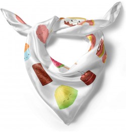 Food Head Scarf, Dessert Concept Sketches, Hair Wrap Multicolor $16.42 Scarves