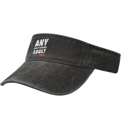 Any Functioning Adult 2020 Men's and Women' Sport Sun Visor Hats Adjustable Empty Top Baseball Cap Denim Cap Black Black $10....