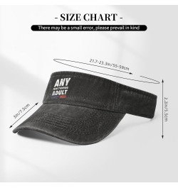 Any Functioning Adult 2020 Men's and Women' Sport Sun Visor Hats Adjustable Empty Top Baseball Cap Denim Cap Black Black $10....