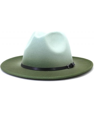 Unisex Four Seasons Casual Wool Felt Fedora Solid Color Flat Brim Classic Jazz Hat Color 8 $18.26 Fedoras