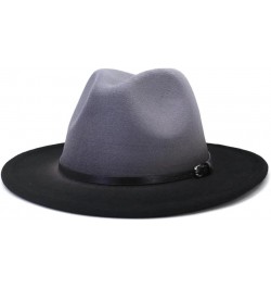 Unisex Four Seasons Casual Wool Felt Fedora Solid Color Flat Brim Classic Jazz Hat Color 8 $18.26 Fedoras