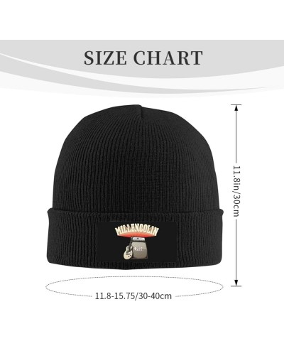 Millencolin Beanie Hat Cute Pattern Knit Cap Keep Warm Winter Beanie Men and Women Black Black $11.84 Skullies & Beanies