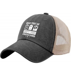 What Part of Don't You Understand Cap Mountain Hat AllBlack Hiking Hat Gifts for Him Cool Cap Allblack $9.90 Sun Hats