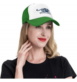 Middlebury College Logo Trucker Hats for Both Men and Women - Mesh Baseball Snapback Hats Green $17.48 Baseball Caps