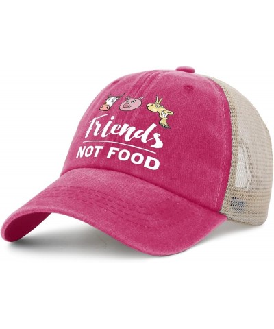 Friends Not Food Hat Mens Trendy Caps for Mens AllBlack Cycling Cap Cute for Drivers Pink $9.00 Baseball Caps