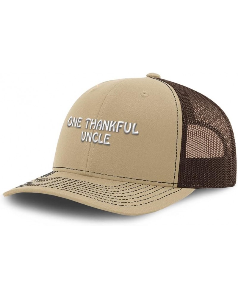 Custom Richardson Trucker Hat 1 Thankful Uncle Blessed Family B Baseball Cap Khaki Coffee Design Only $14.34 Baseball Caps