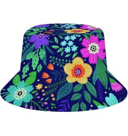 Tropical Palm Leaf Bucket Hat for Men UV Protection Neon Color Fisherman Sun Hat Full Print Beach Travel Summer Cap Spring Su...