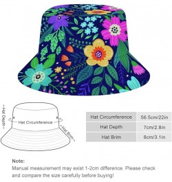 Tropical Palm Leaf Bucket Hat for Men UV Protection Neon Color Fisherman Sun Hat Full Print Beach Travel Summer Cap Spring Su...