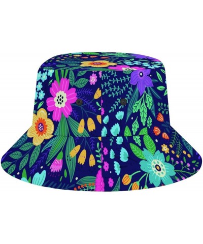 Tropical Palm Leaf Bucket Hat for Men UV Protection Neon Color Fisherman Sun Hat Full Print Beach Travel Summer Cap Spring Su...