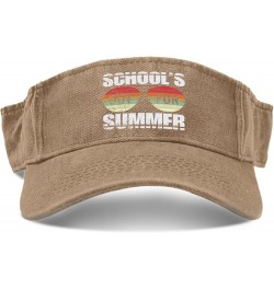 School's Out for Summer Hat Sun Visor Hat for Women Running Hats Trendy Golf Cap Pigment Khaki $10.38 Visors