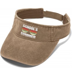 School's Out for Summer Hat Sun Visor Hat for Women Running Hats Trendy Golf Cap Pigment Khaki $10.38 Visors