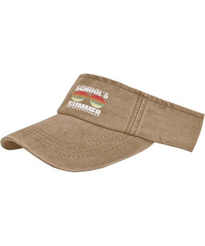 School's Out for Summer Hat Sun Visor Hat for Women Running Hats Trendy Golf Cap Pigment Khaki $10.38 Visors