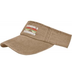 School's Out for Summer Hat Sun Visor Hat for Women Running Hats Trendy Golf Cap Pigment Khaki $10.38 Visors