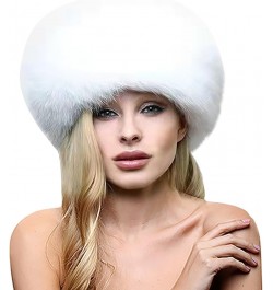 Womens 2024 Faux Fur Hat for Winter Stretch Russian Style Fall Winter Thermal Caps Fuzzy Sherpa Skull Cap Beanie Hats White $...