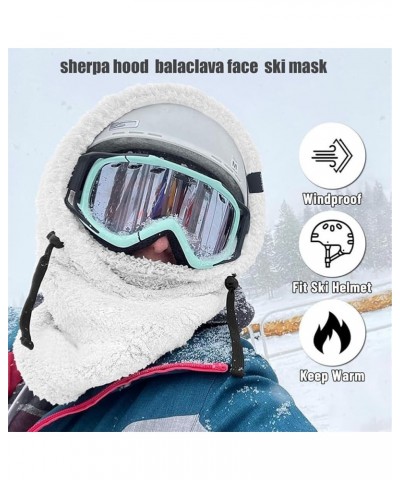 Velvet Hood High Polar Ski Mask, Sherpa Hood Ski Mask, Wind-Resistant Winter Face Mask, Warm Wind-Resistant Scarf Black $12.9...