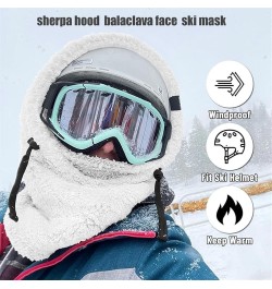 Velvet Hood High Polar Ski Mask, Sherpa Hood Ski Mask, Wind-Resistant Winter Face Mask, Warm Wind-Resistant Scarf Black $12.9...