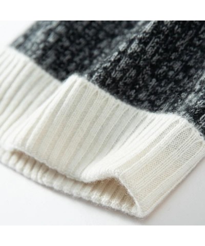 Winter Wool Knit Hats for Women Beanie Casual Warmer Comfortable Knit Patchwork Cap Khaki9 $32.74 Skullies & Beanies