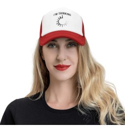 Funny Sayings I'm Thinking Chess Pieces Chess Trucker Hat Men Baseball Cap Women Cowboy hat Golf Dad Cap Black Red $9.35 Base...