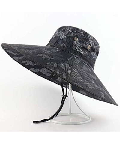 Women Sunshade Straw Hat Wide Brim Beach Sun Visor Bucket Cap Boonie Sunhats Camouflage $11.47 Sun Hats